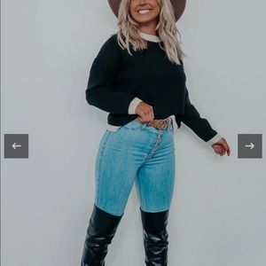 Black/sand sweater